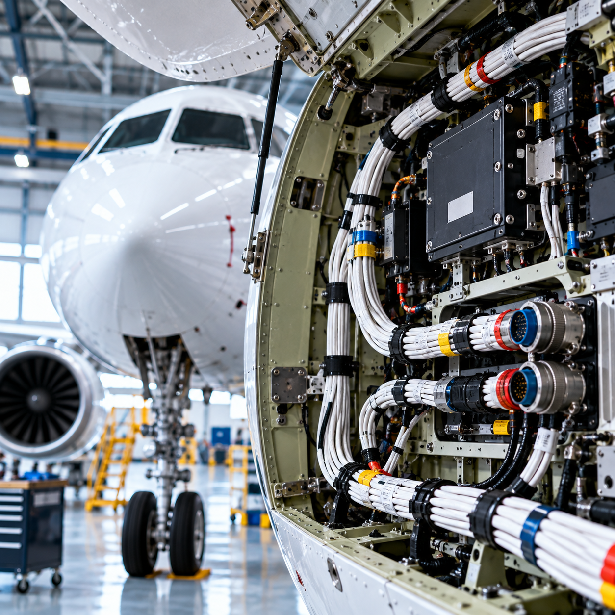 Aircraft electrical wiring and cable assembly application